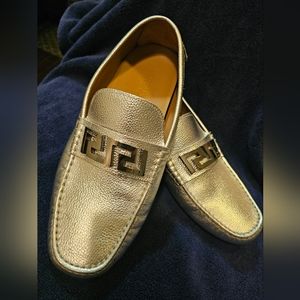 VERSACE SILVER LOAFERS